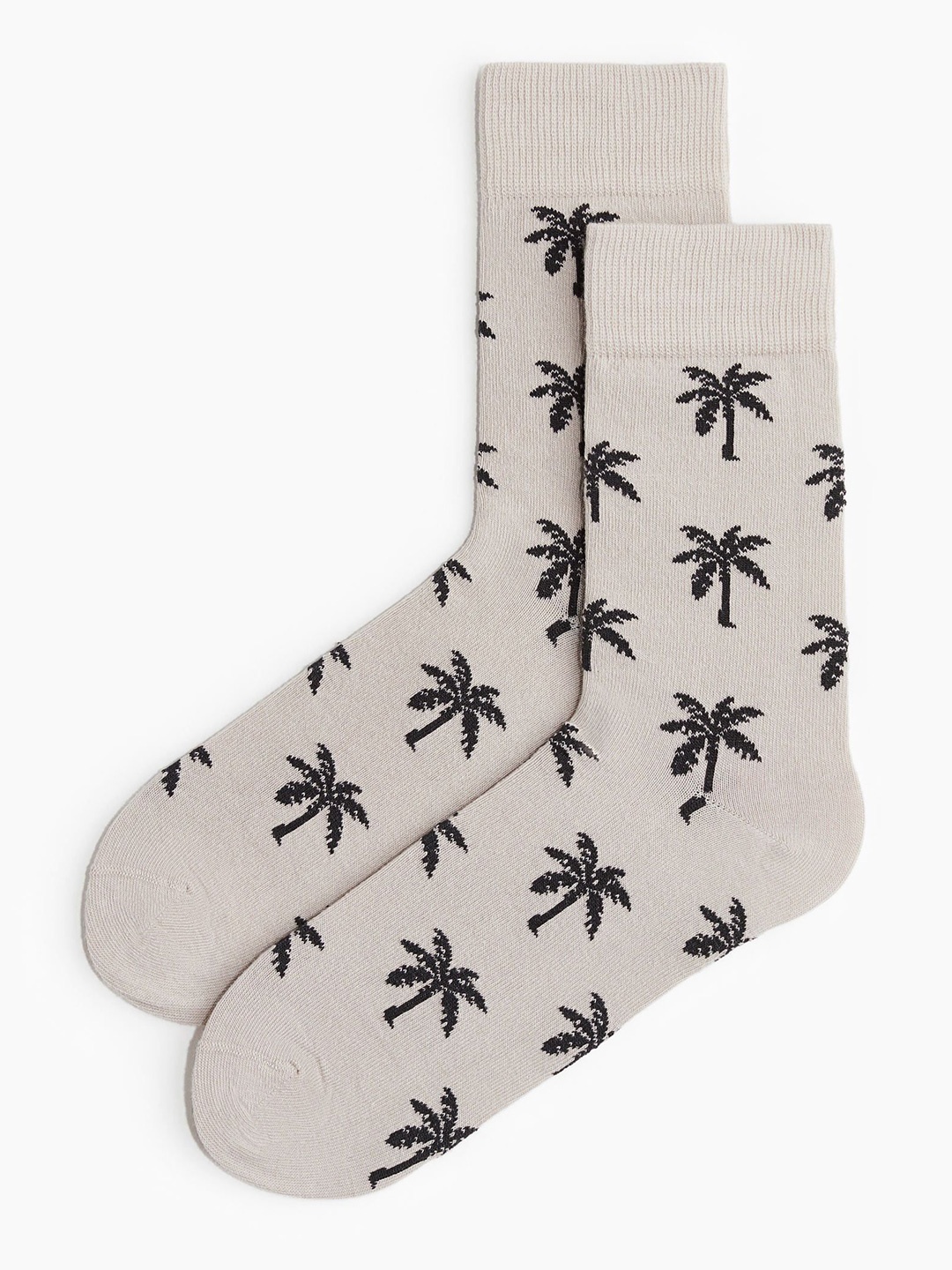 

H&M Patterned Socks, Beige