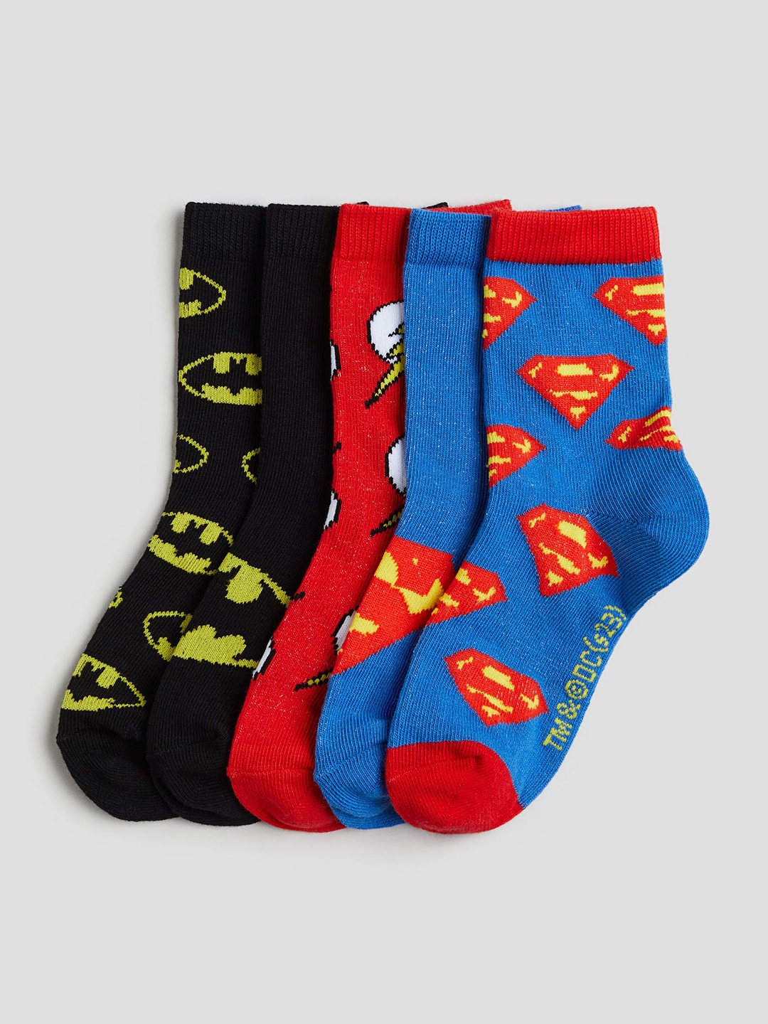 

H&M Boys 5-Pack Patterned Socks, Blue