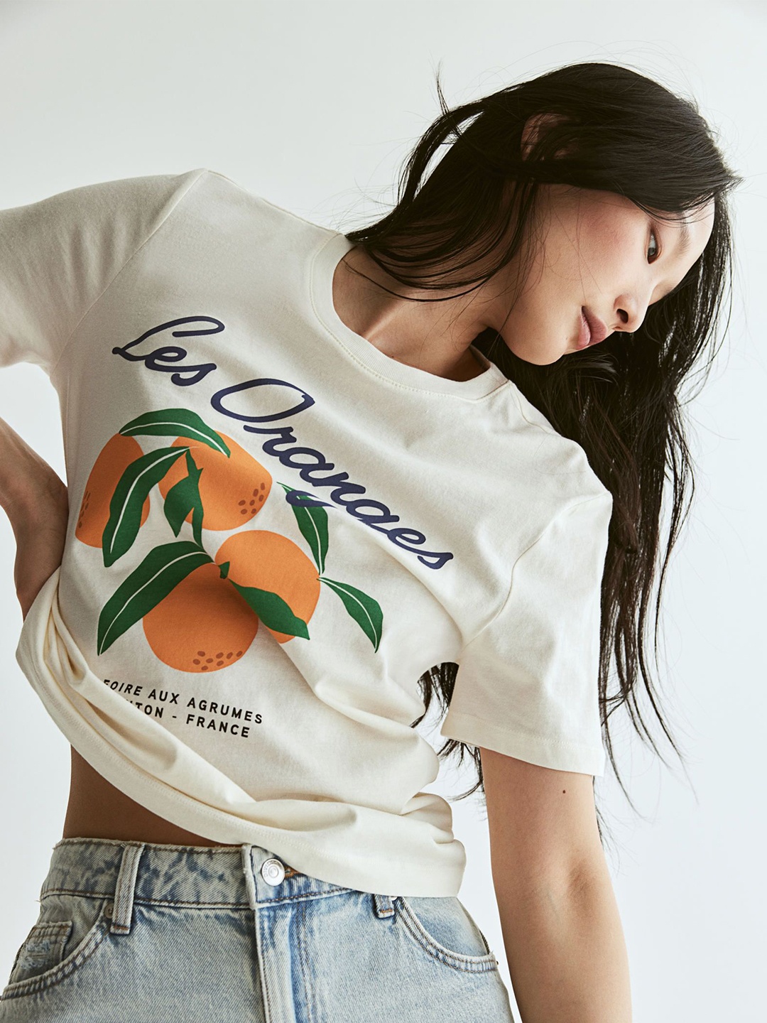 

H&M Printed T-shirt, White