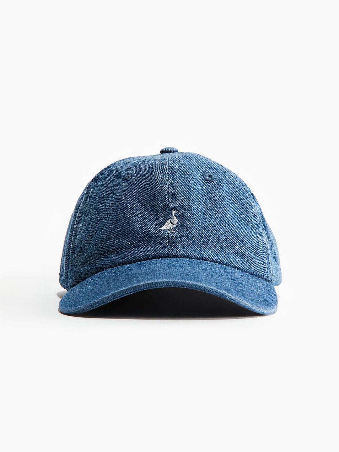 

H&M Men Embroidered-Motif Cotton Caps, Blue