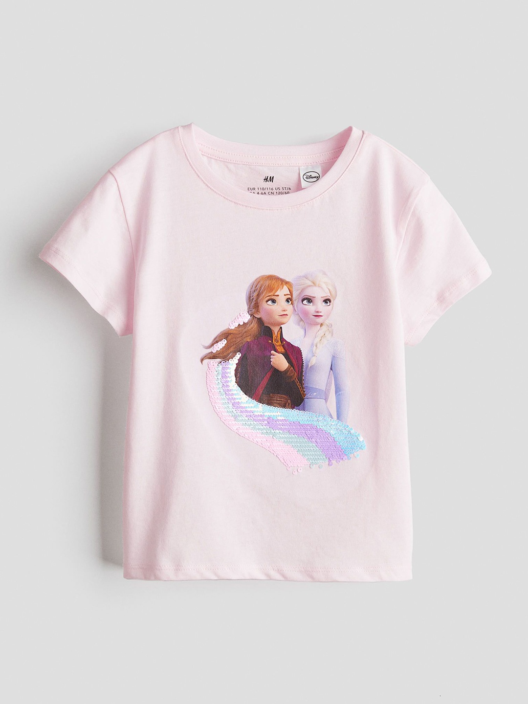 

H&M Girls Pure Cotton Reversible Sequin T-Shirt, Pink