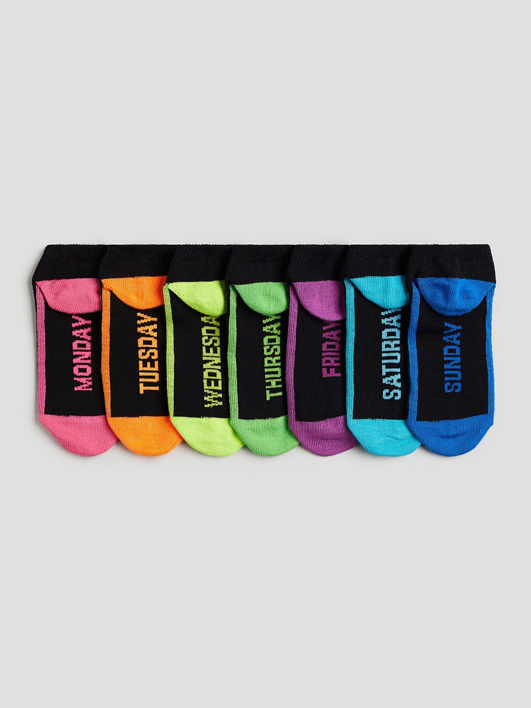 

H&M Boys Pack Of 7 Trainer Socks, Black