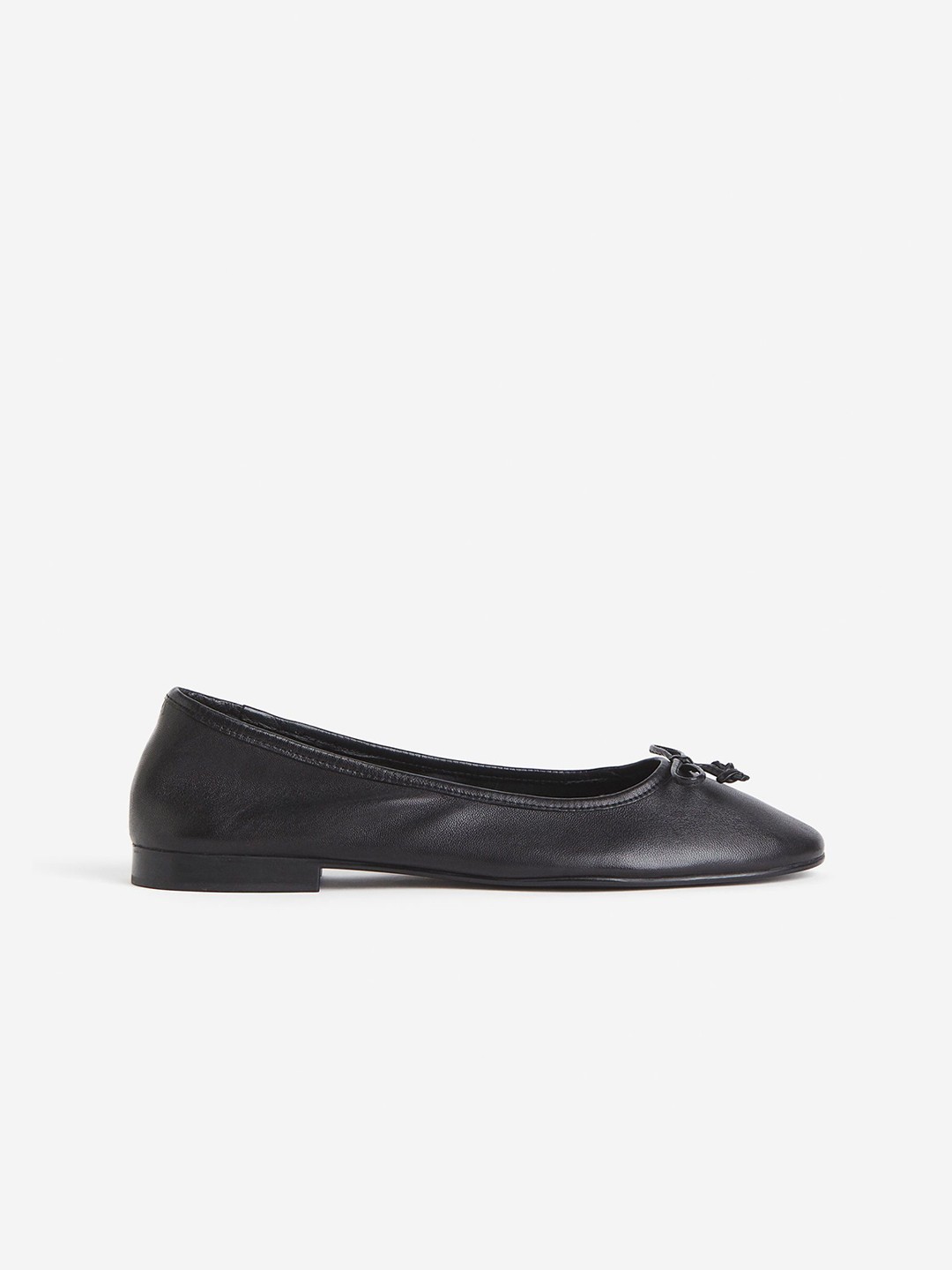 

H&M Women Leather Ballet Pumps, Black