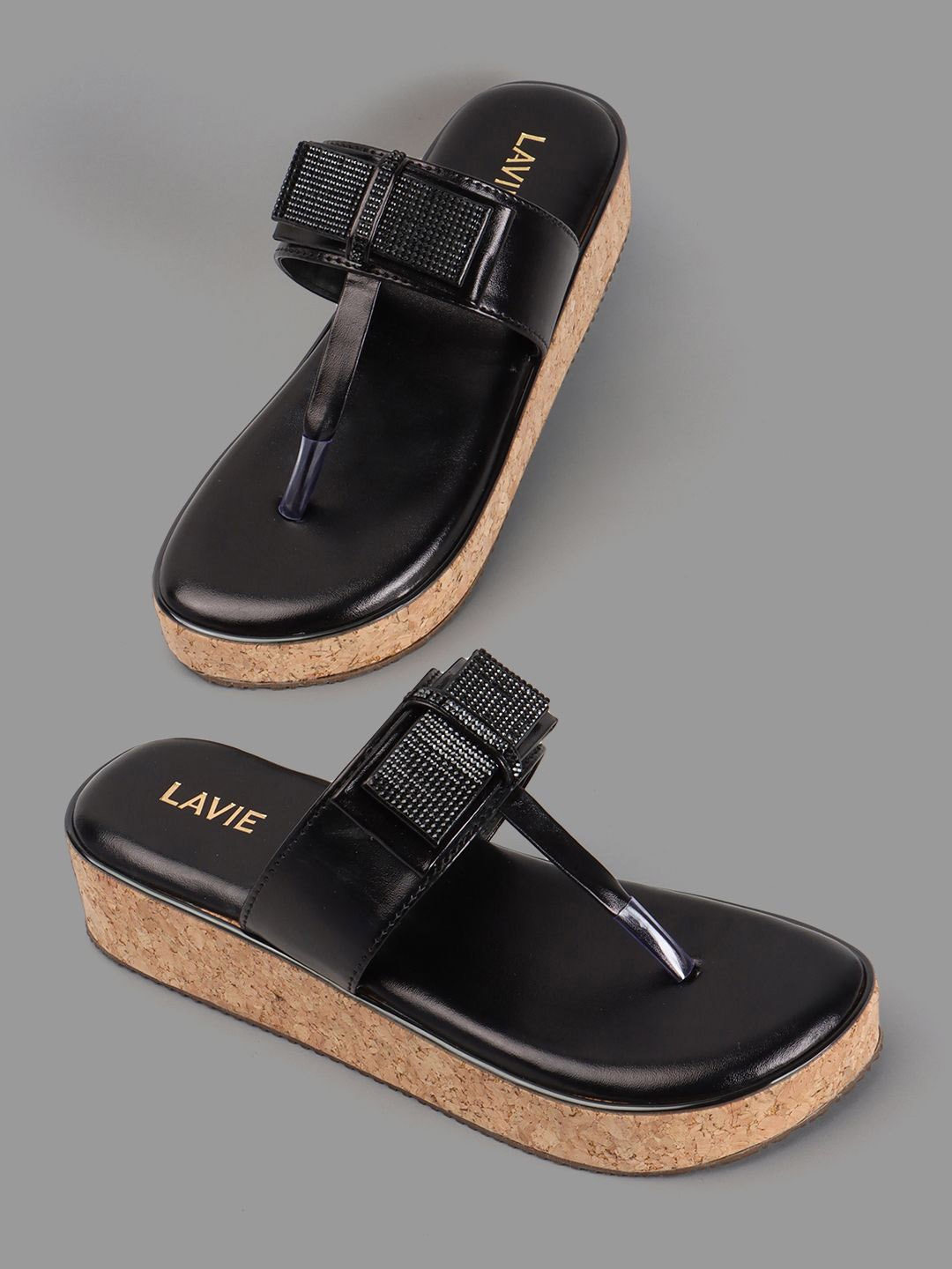 

Anouk Ethnic Wedge Pumps with Buckles, Black