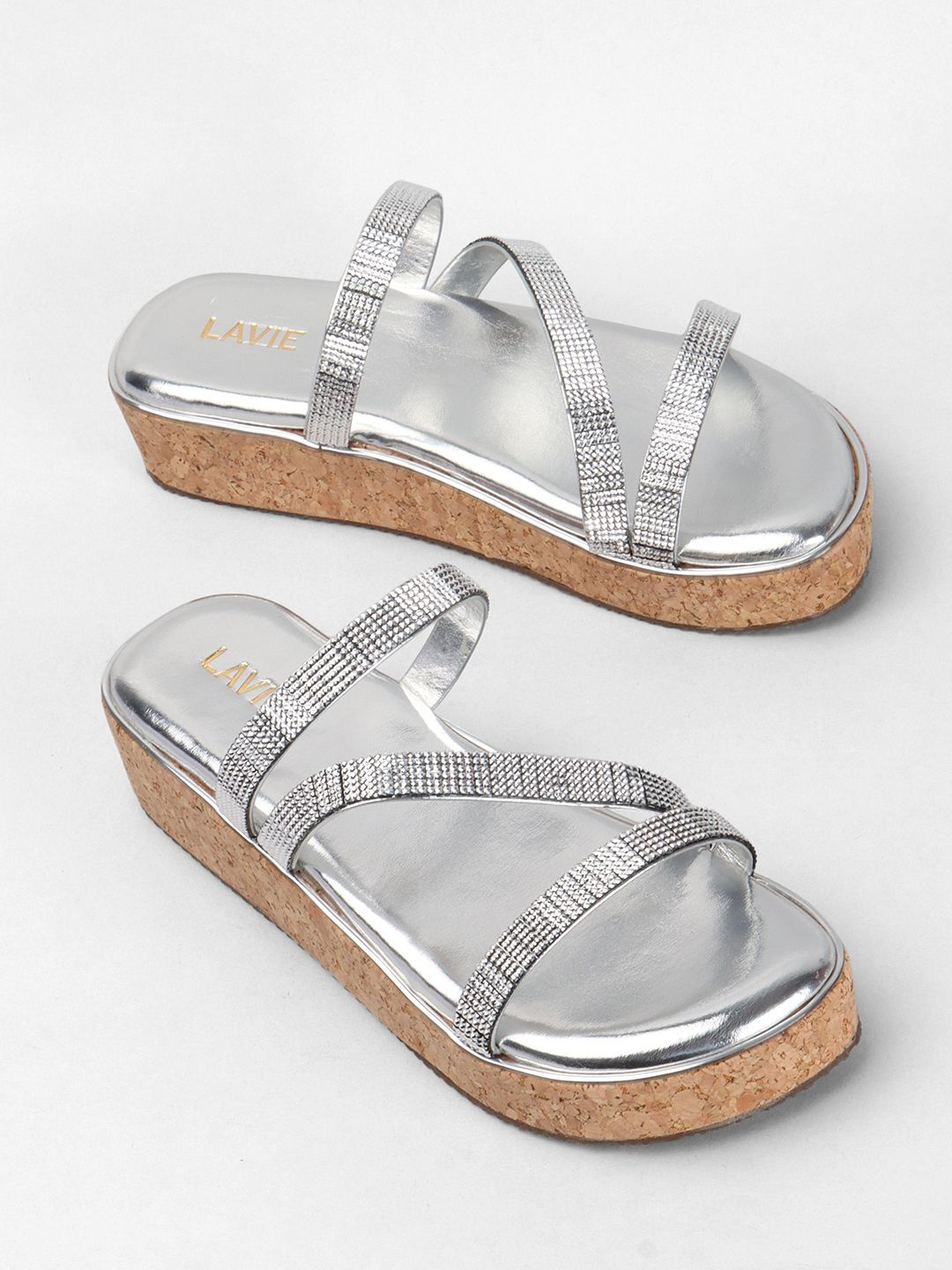 

Anouk Ethnic Flatform Sandals, Silver