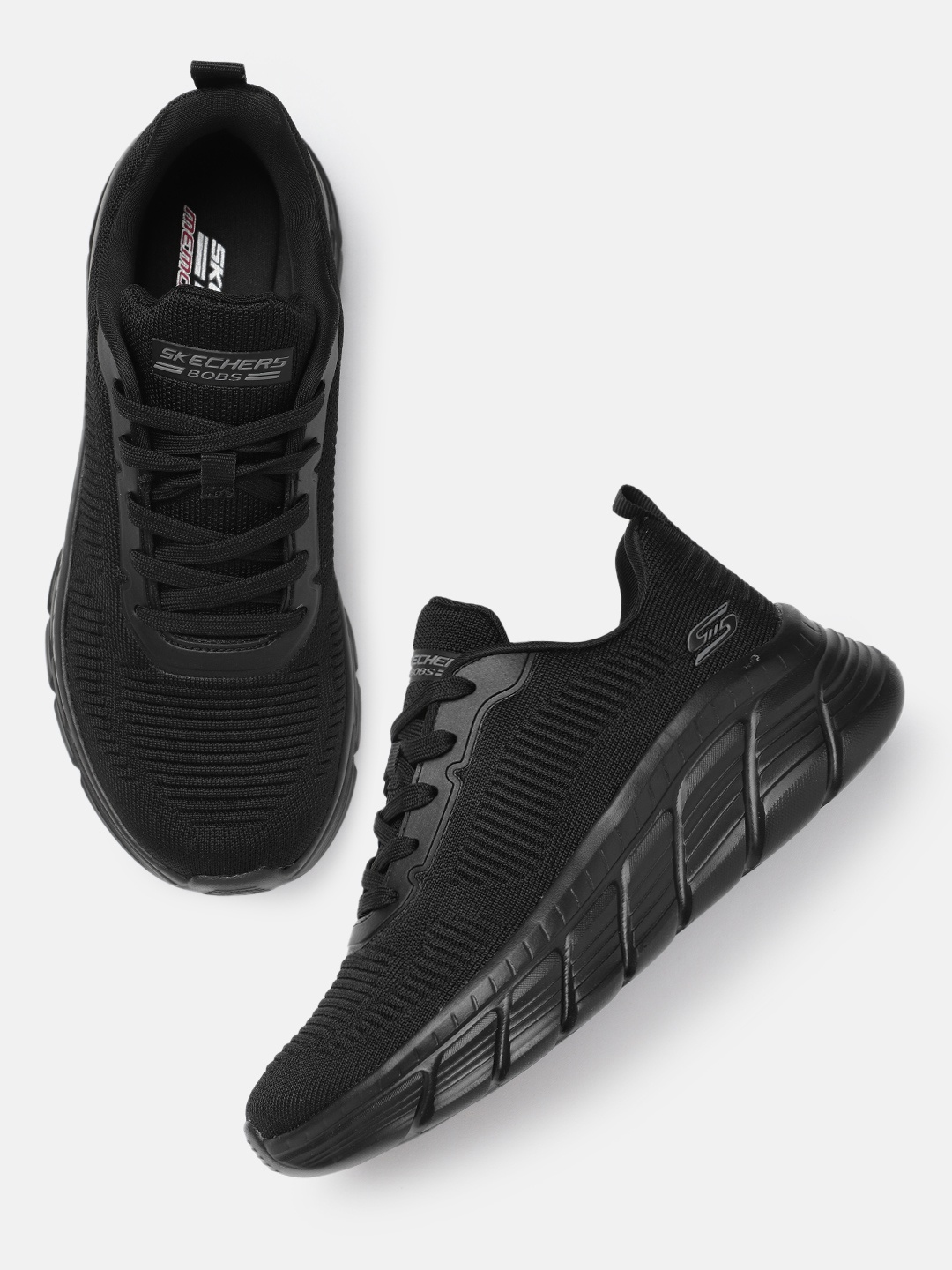 

Skechers Women Bobs - Flying Hi Sneakers, Black
