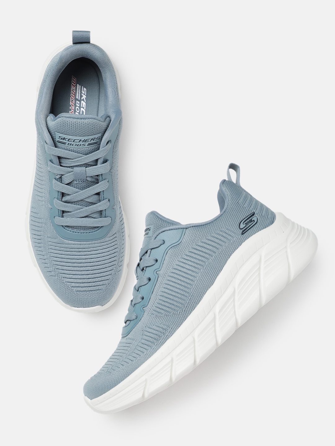 

Skechers Women Bobs - Flying Hi Sneakers, Grey