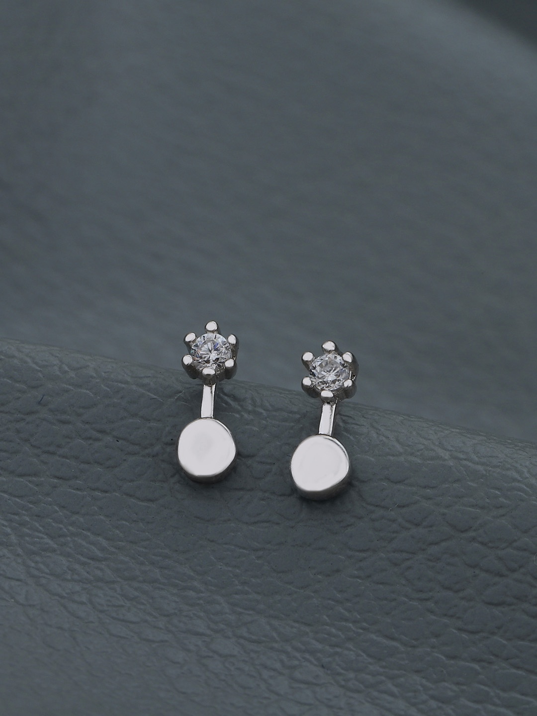 

Carlton London 925 Sterling Silver Rhodium-Plated Cubic Zirconia Stud Earrings