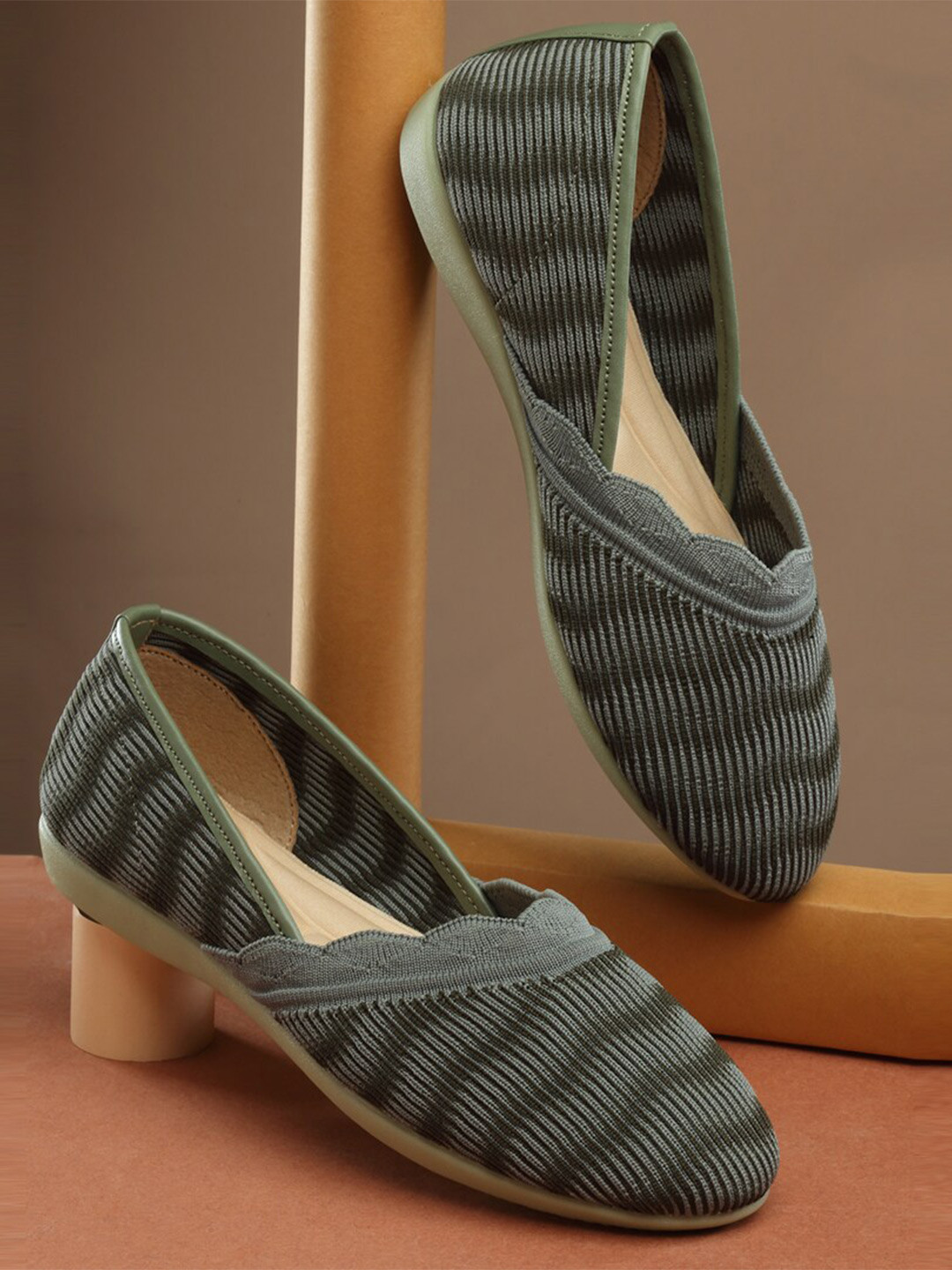 

AROOM Women Ballerinas Flats, Green