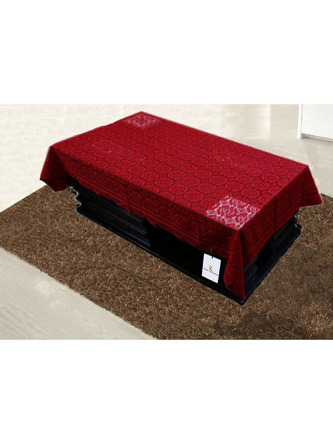 

Kuber Industries Maroon Ethnic Motifs Cotton 4-Seater Table Cover