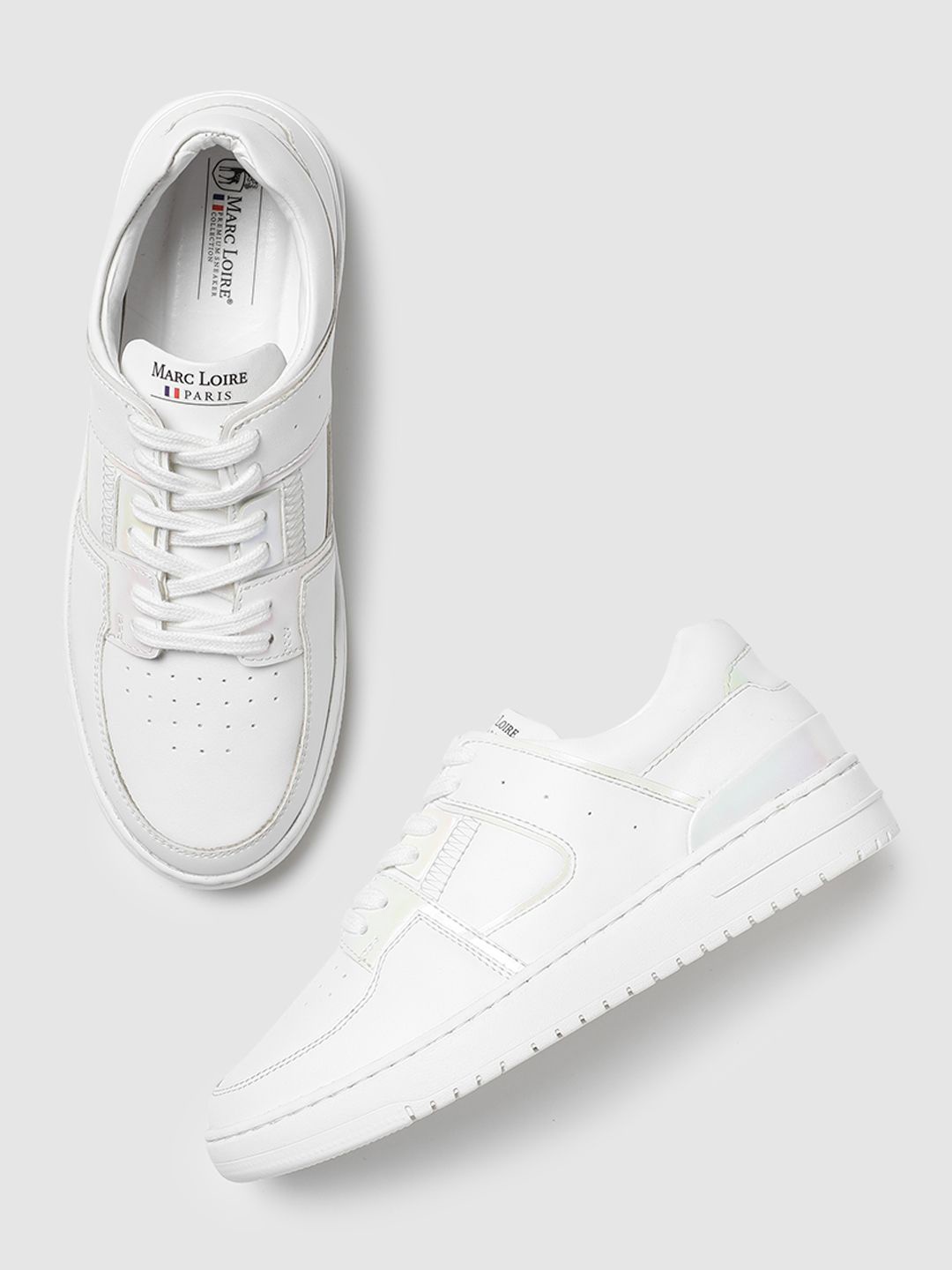 

Marc Loire Women Perforations PU Sneakers, White