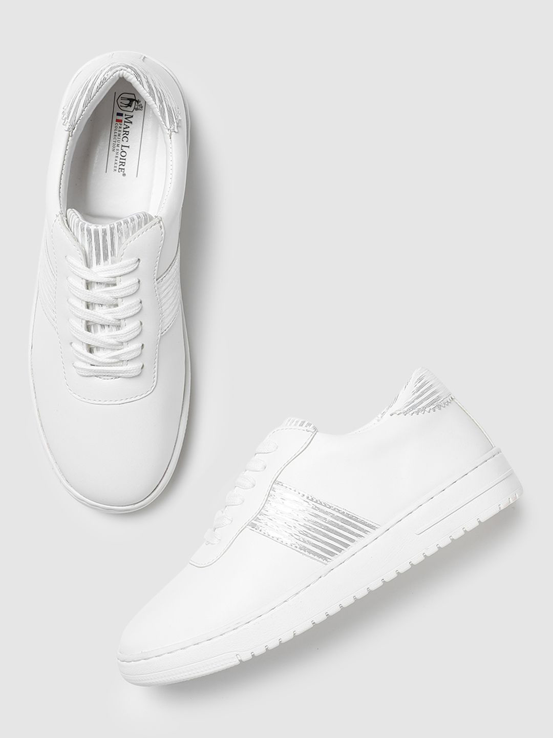 

Marc Loire Women Textured PU Sneakers, White