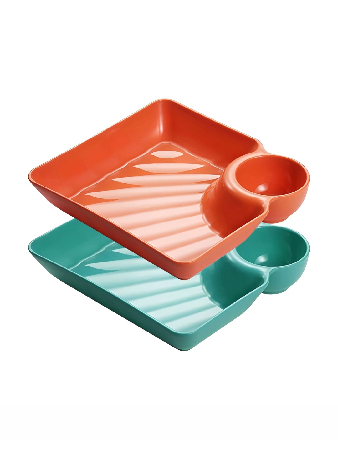 

P-Plus International Orange & Blue 2 Pieces Serving Plates
