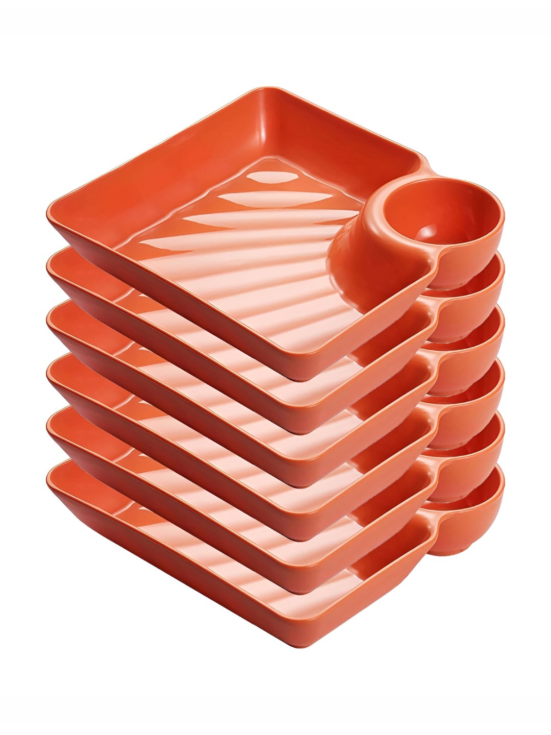 

P-Plus International Orange 6 Pieces Dinner Plates