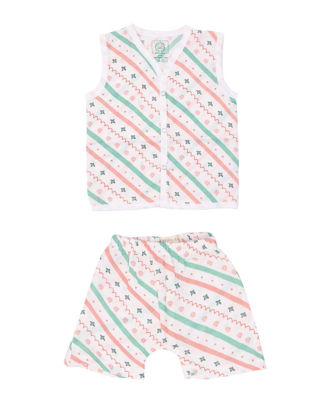 

A Toddler Thing Unisex Kids Printed Top with Shorts, White