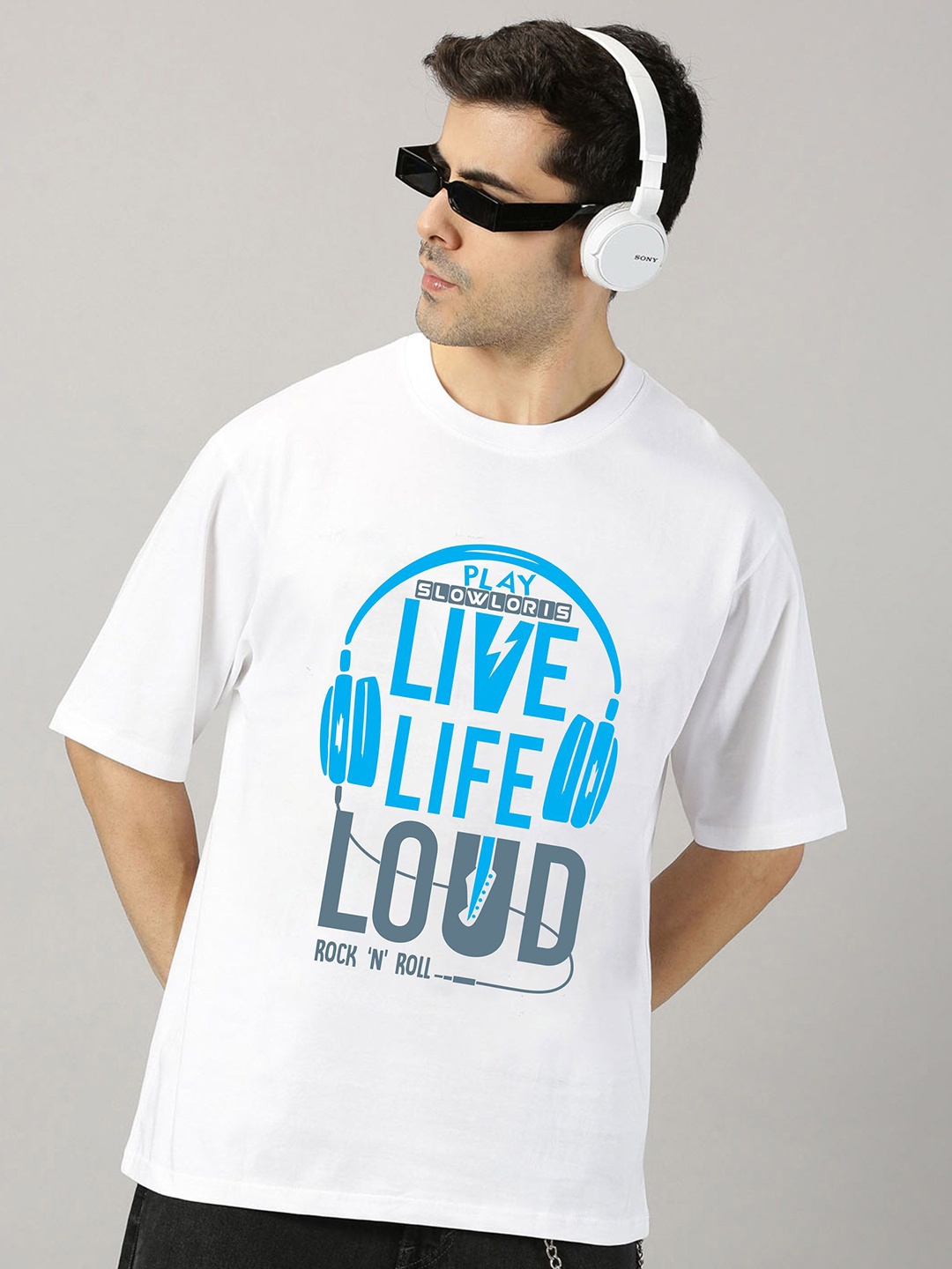 

SLOWLORIS Men Typography Printed T-shirt, White