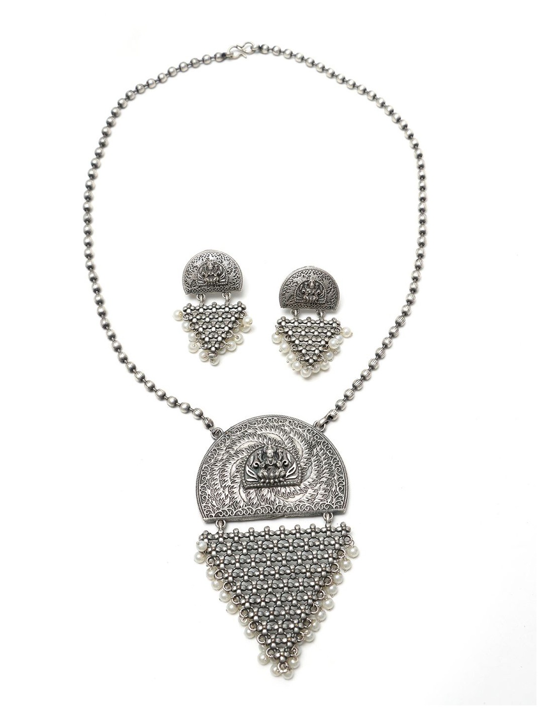 

Ozanoo Silver-Plated Beaded Jewellery Set