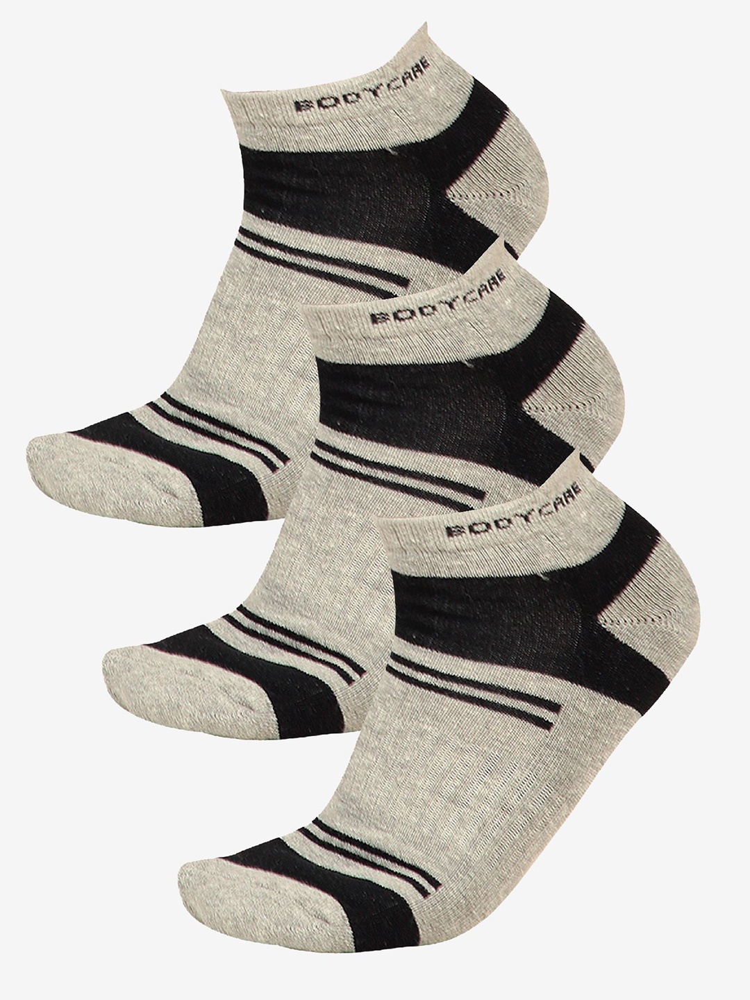 

Bodycare Pack Of 3 Ankle-Length Socks, Grey
