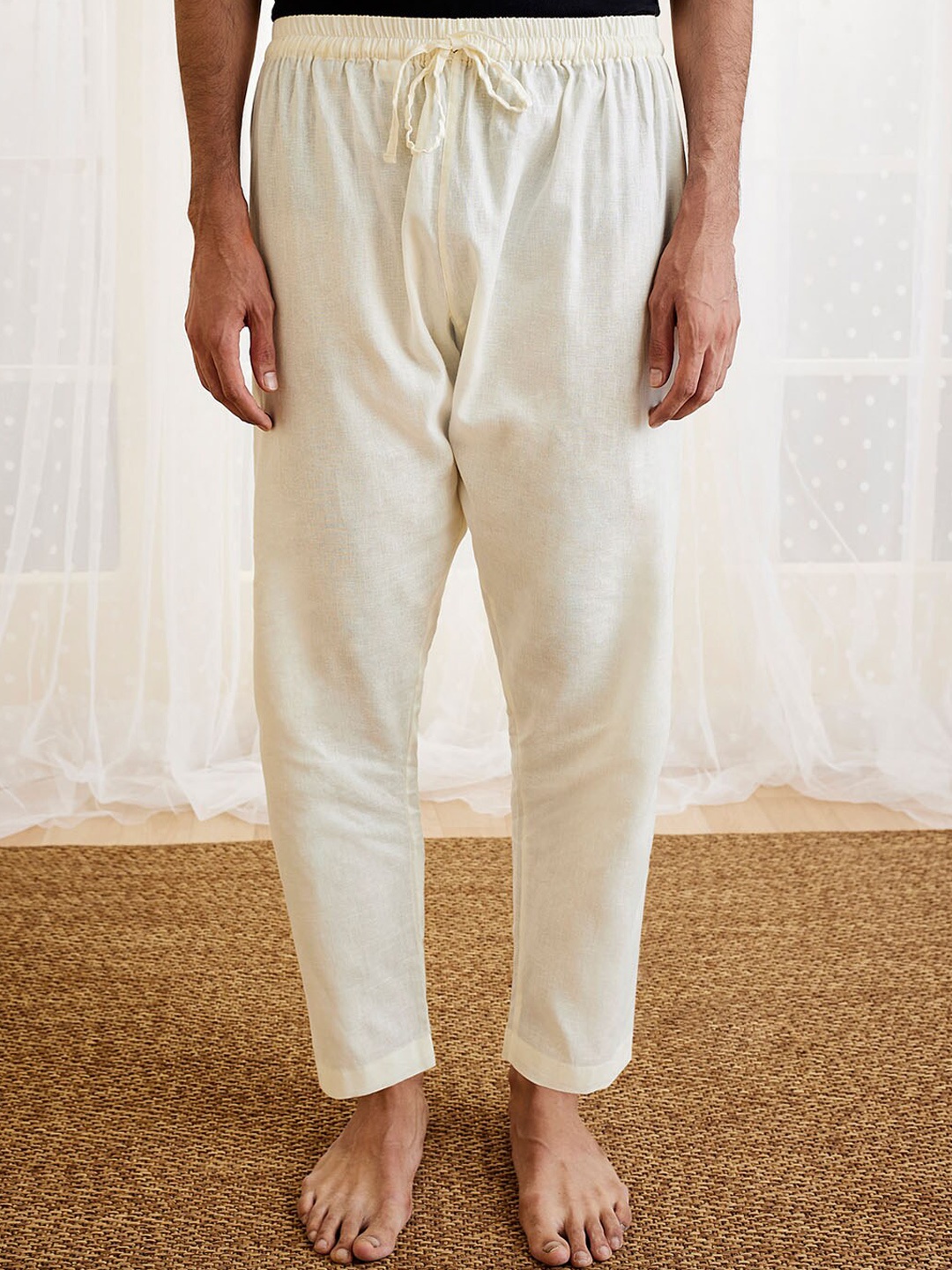 

VASTRAMAY Cotton Lounge Pyjamas, White