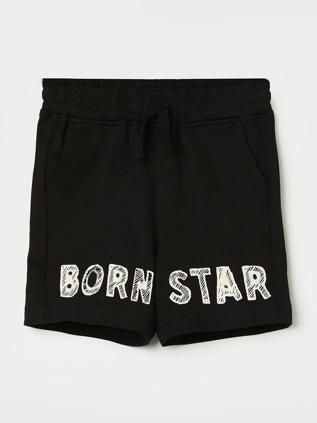 Juniors by Lifestyle Boys Typography Printed Shorts, Black