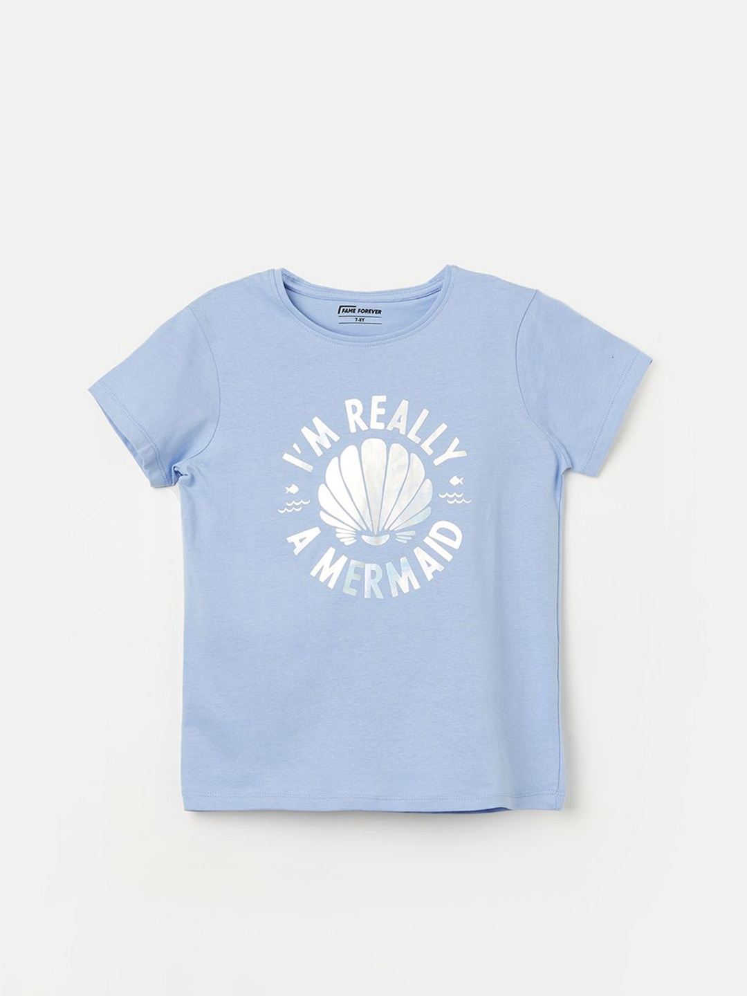 

Fame Forever by Lifestyle Girls Printed Applique T-shirt, Blue