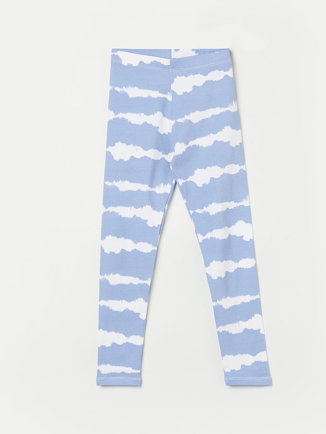 

Fame Forever by Lifestyle Girls Printed Pure Cotton Ankle Length Leggings, Blue