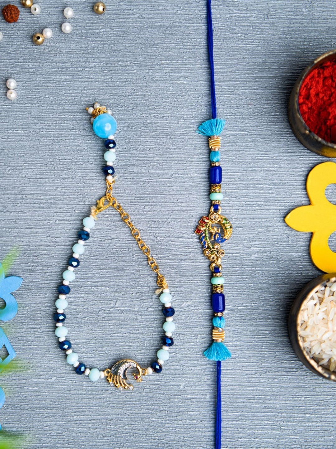 

Phirki Studio Thread Rakhi, Blue