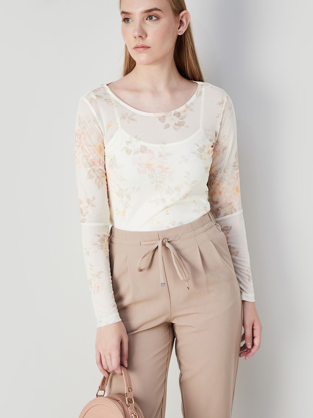 

CODE by Lifestyle Floral Top, Off white