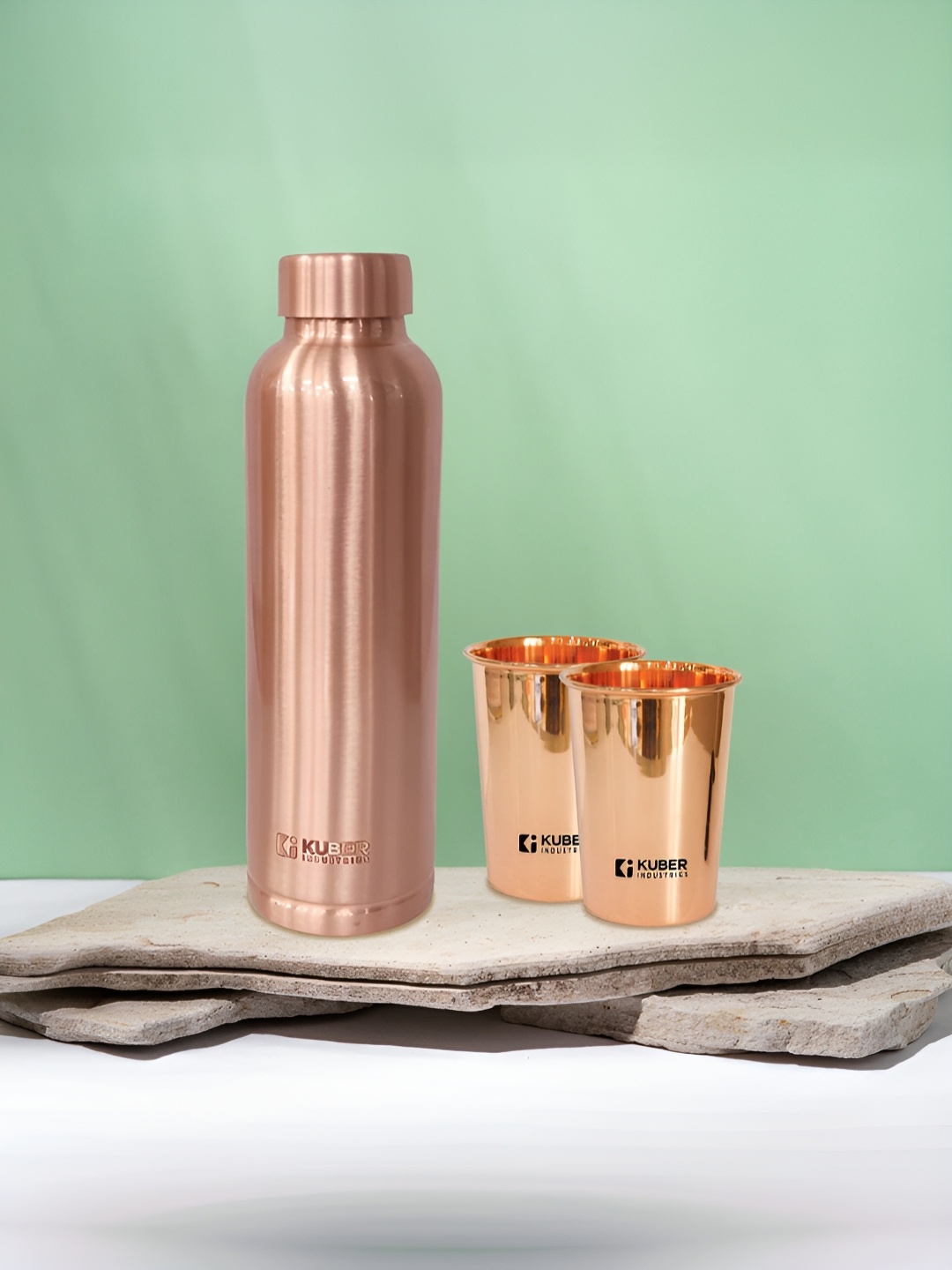 

Kuber Industries Copper-Toned Single Copper Solid Water Bottle