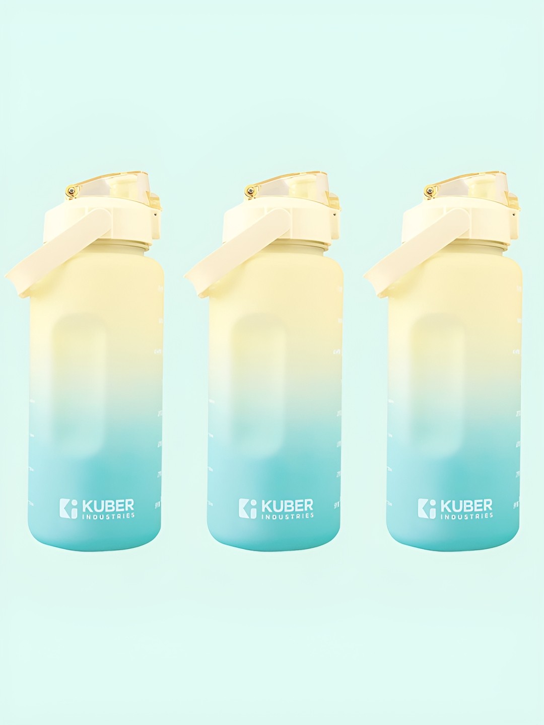 

Kuber Industries Set of 3 Blue & Yellow Printed Sippers 2L Each