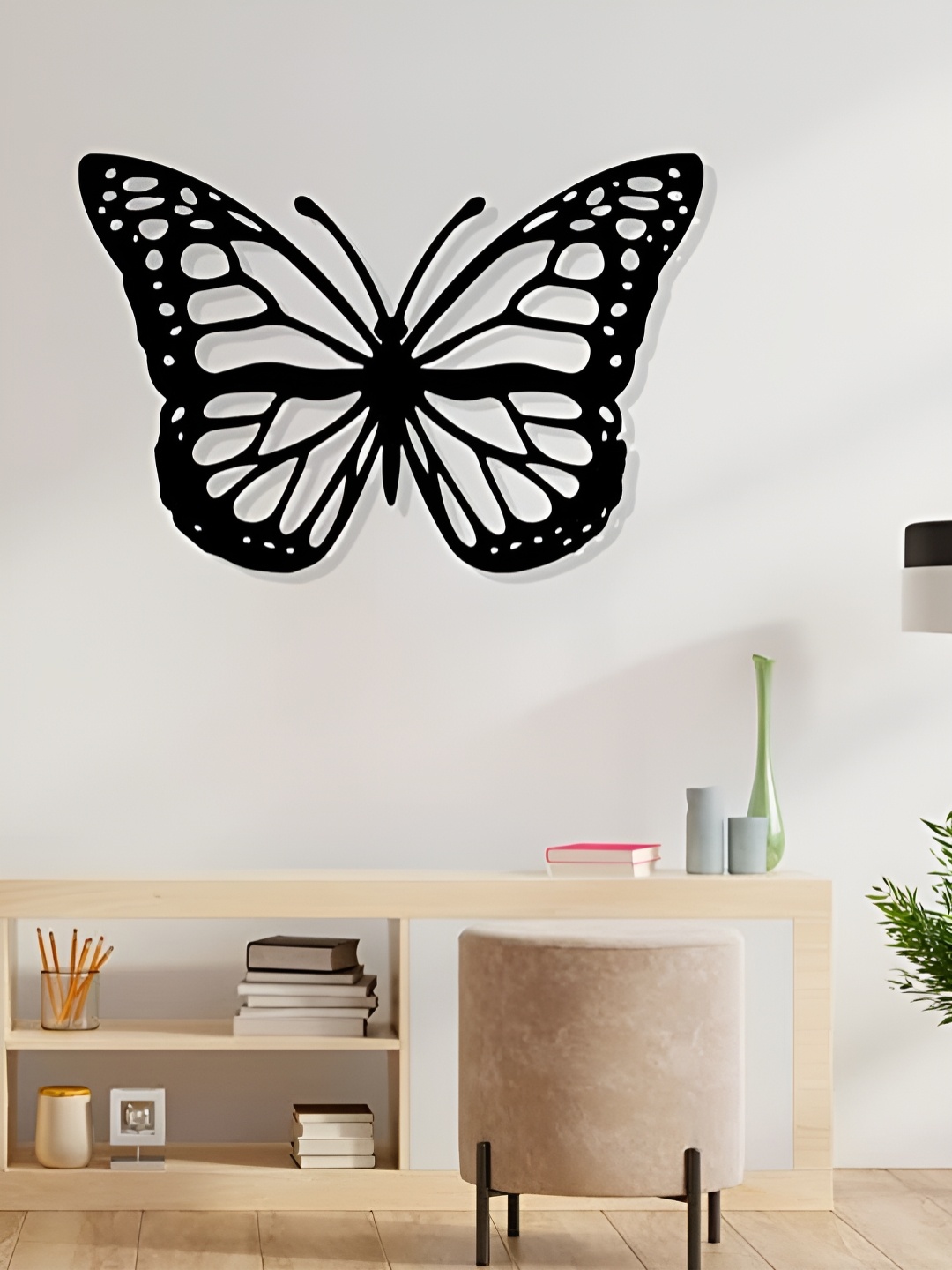 

Artrooms Butterfly Metal Wall Art, Black