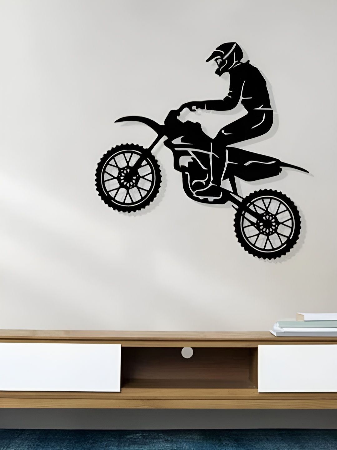

Artrooms Biker Metal Wall Art, Black