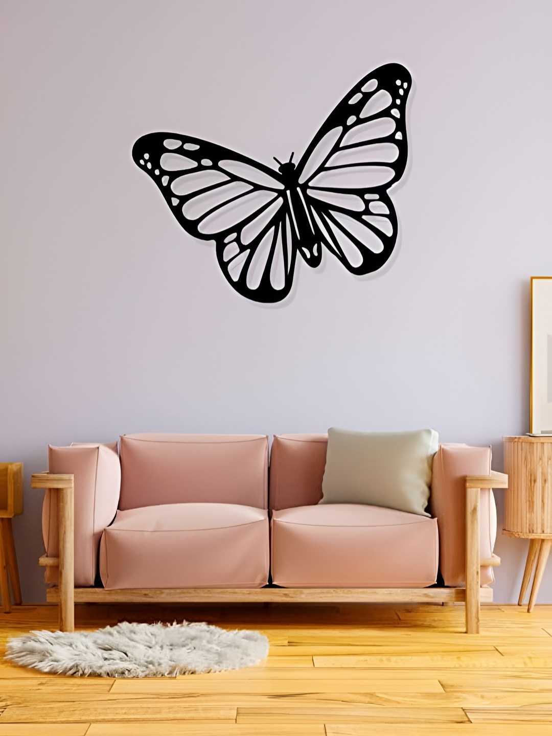 

Artrooms Butterfly Metal Wall Art, Black