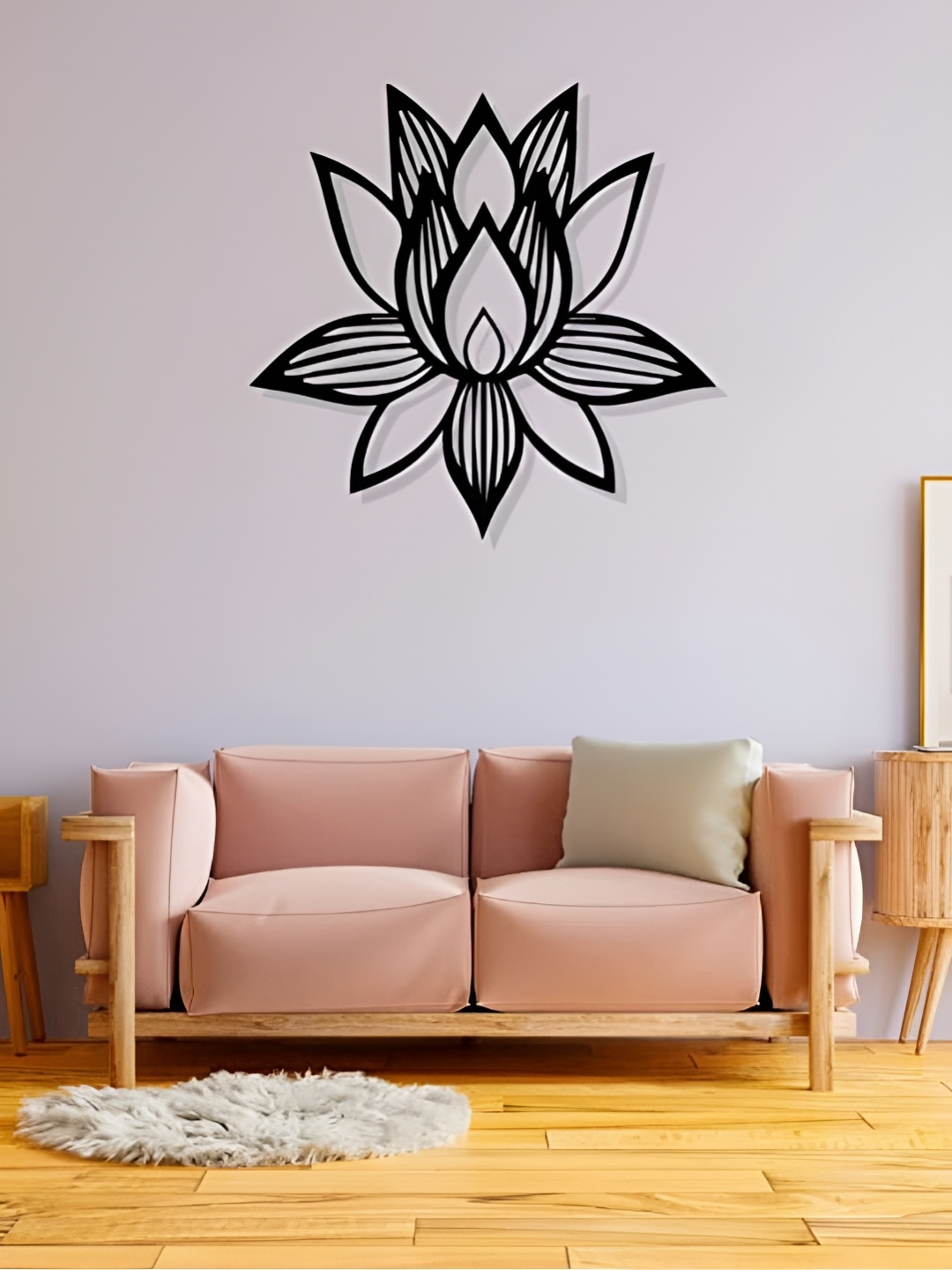 

Artrooms Lotus Metal Wall Art, Black