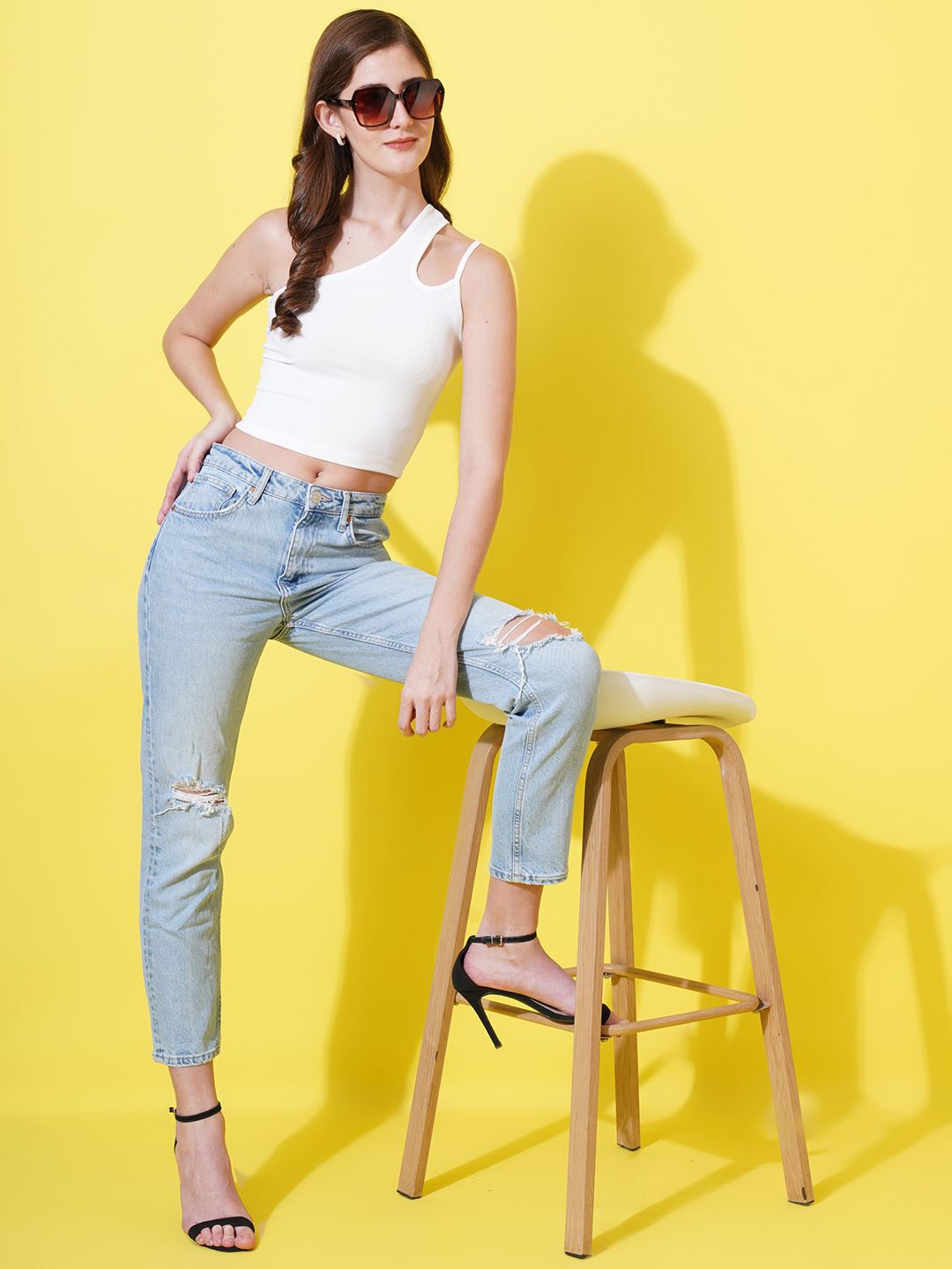 

U&F Crepe Top, White