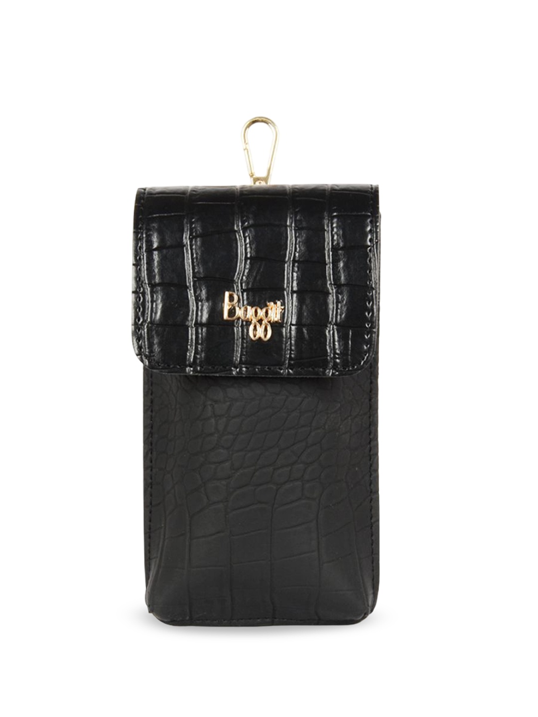 

Baggit Textured PU Structured Sling Bag, Black