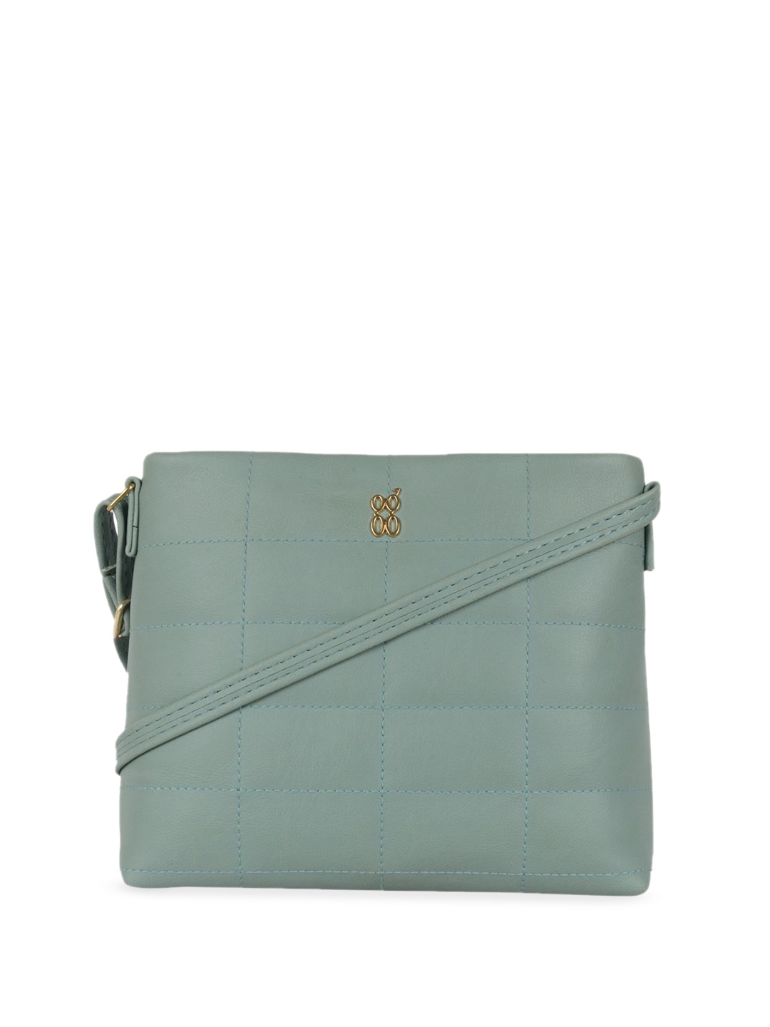 

Baggit Women Checked PU Structured Sling Bag, Blue