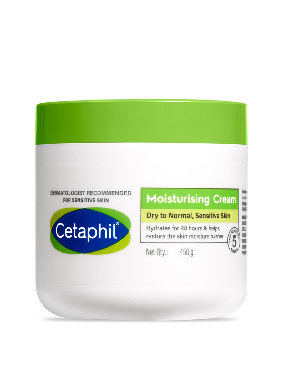 

Cetaphil Moisturising Cream for Face & Body with Niacinamide & Vitamin B5 - 450 g, Green