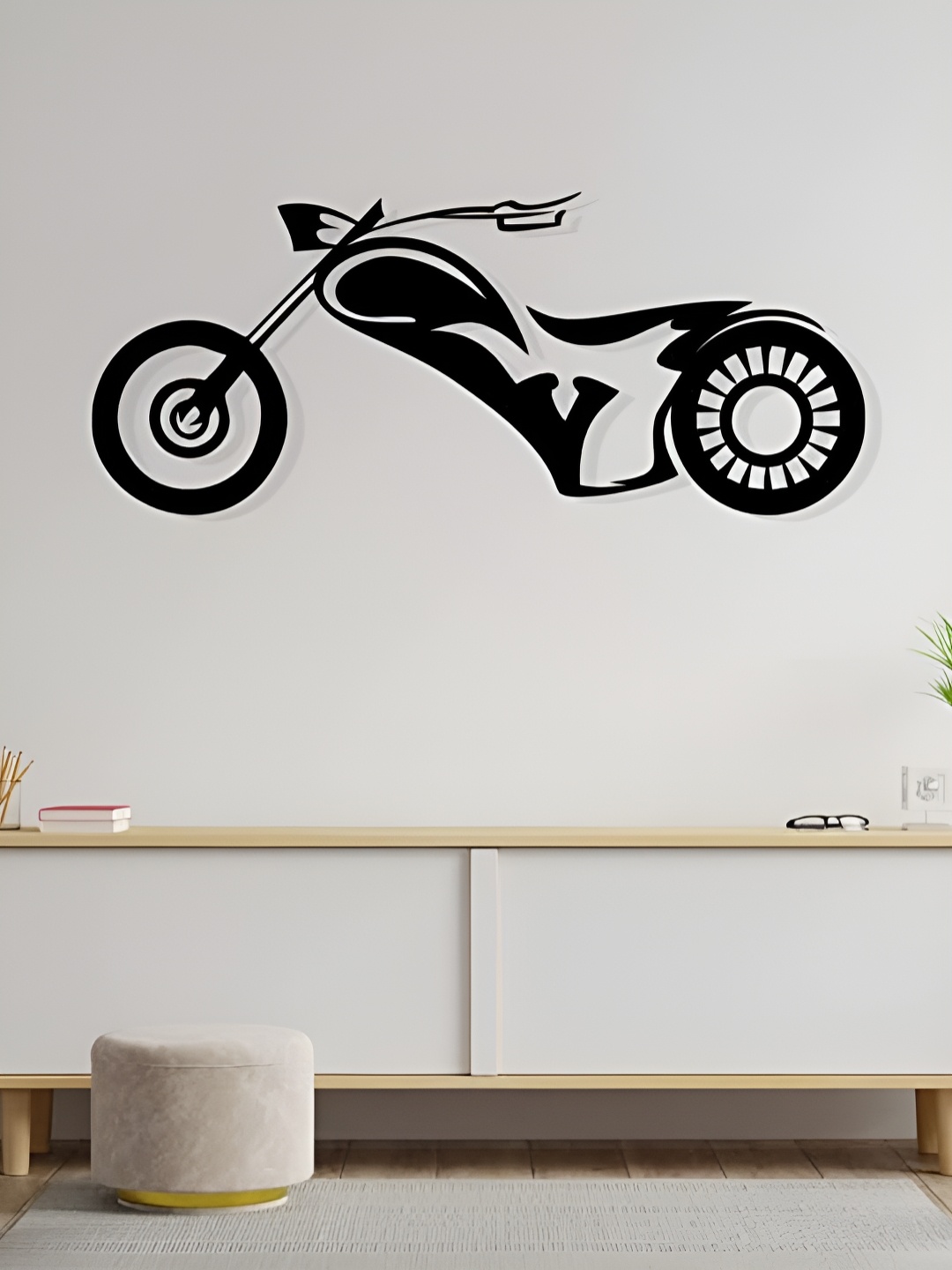 

Artrooms Bike Metal Wall Art, Black