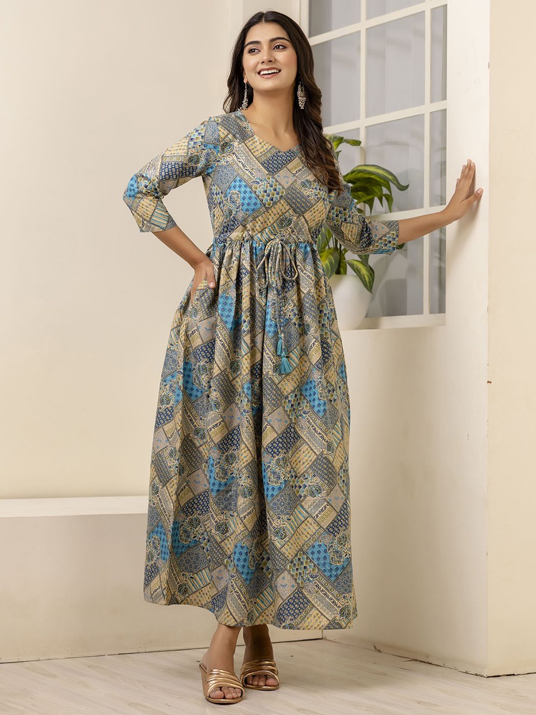 

Nayo Ethnic Motifs Print Maxi Dress, Multi