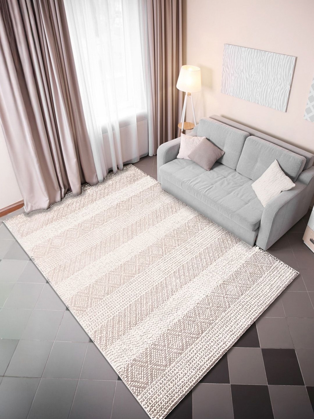 

nestroots Brown Ethnic Motifs Woollen Carpet