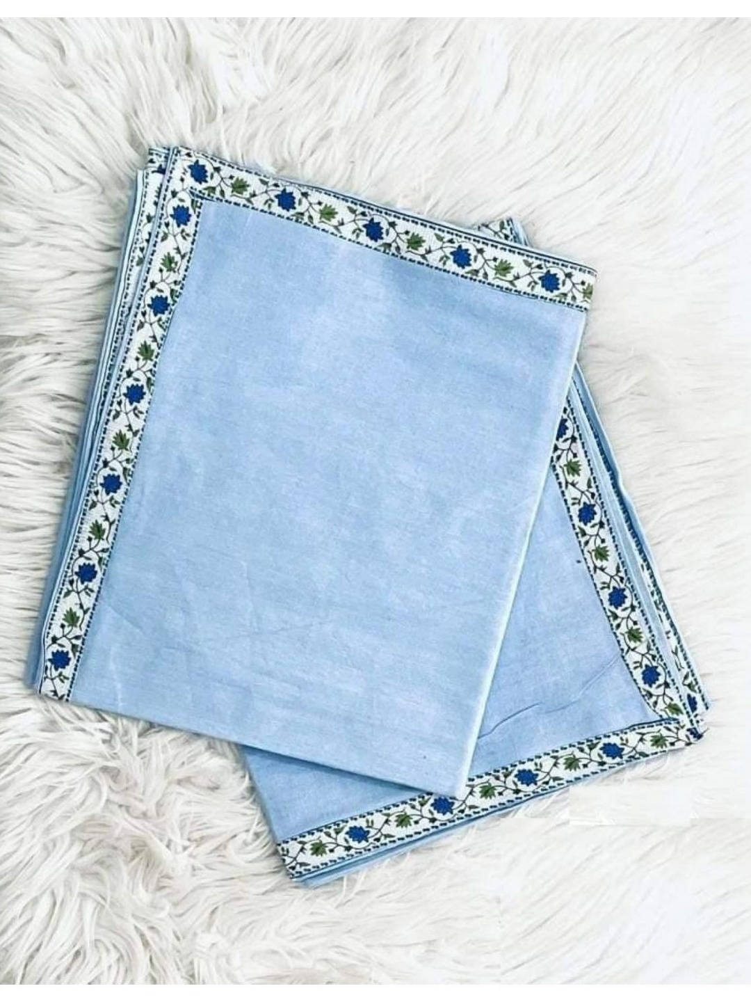 

UrbanArts Blue Set of 2 Ethnic Motifs 300 GSM Single Bed Dohar