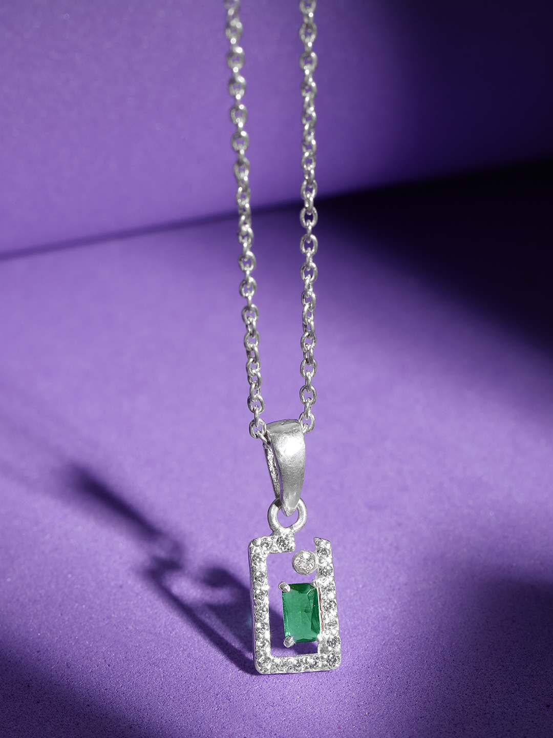 

Unniyarcha 92.5 Silver Geometric Pendants with Chains