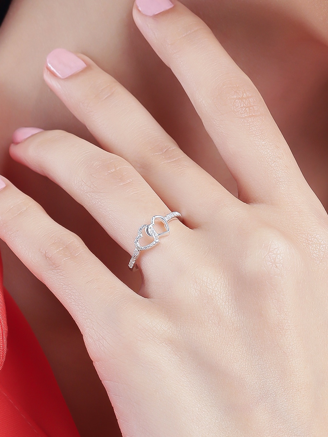 

Unniyarcha 92.5 Silver Stones-Studded Adjustable Finger Ring