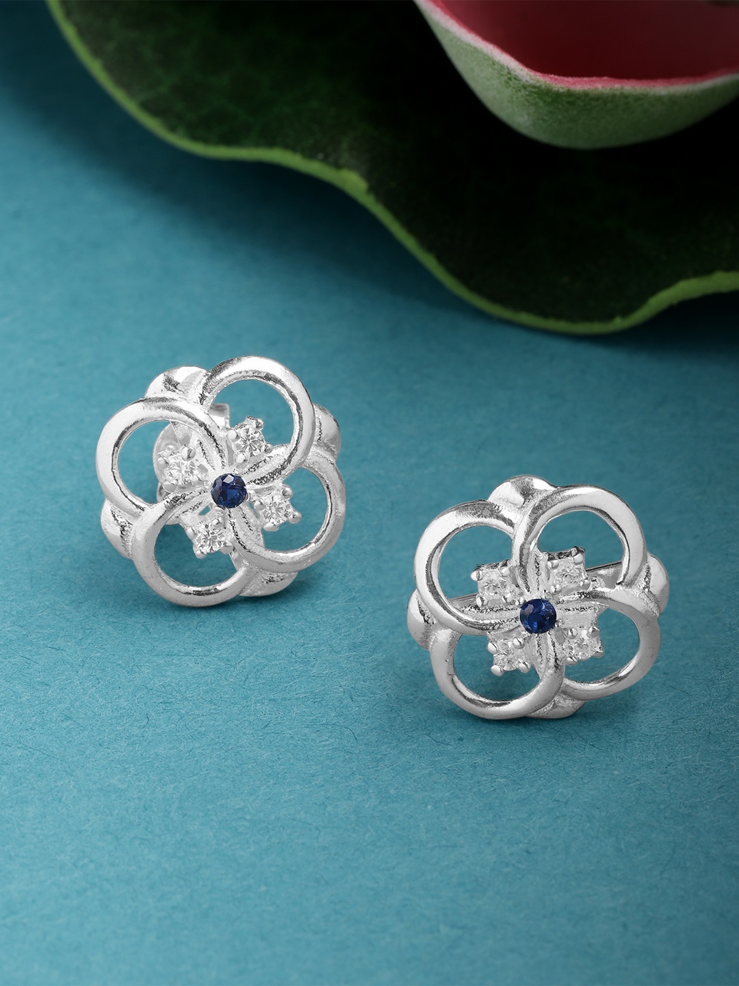 

Unniyarcha 92.5 Silver Floral Studs