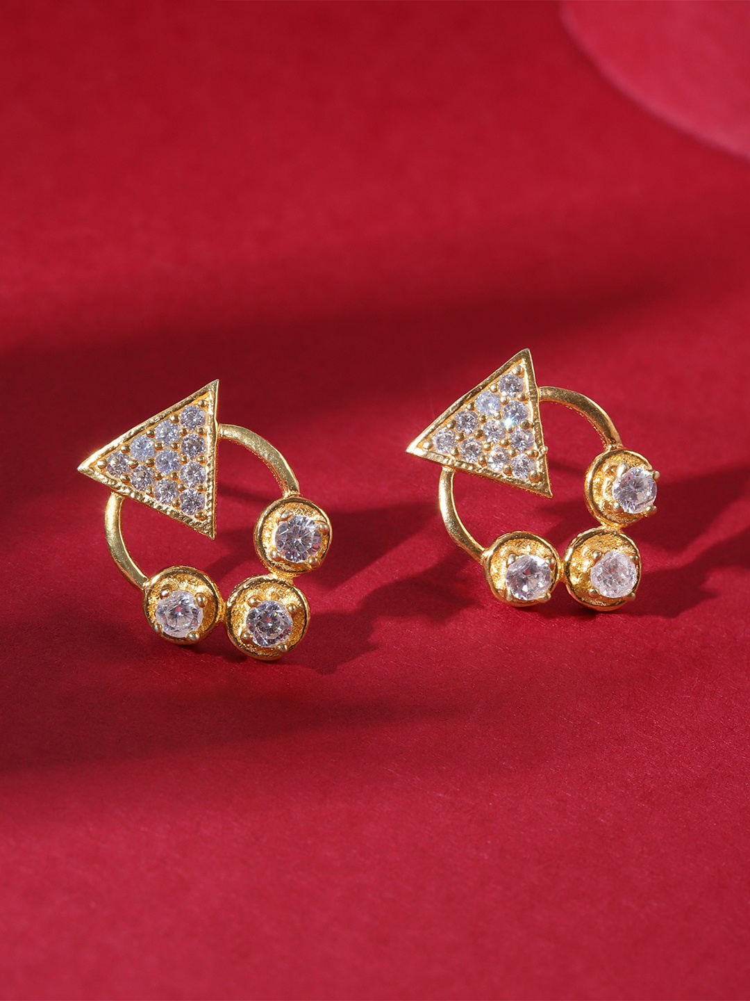 

Unniyarcha Gold-Plated Contemporary 92.5 Silver Studs