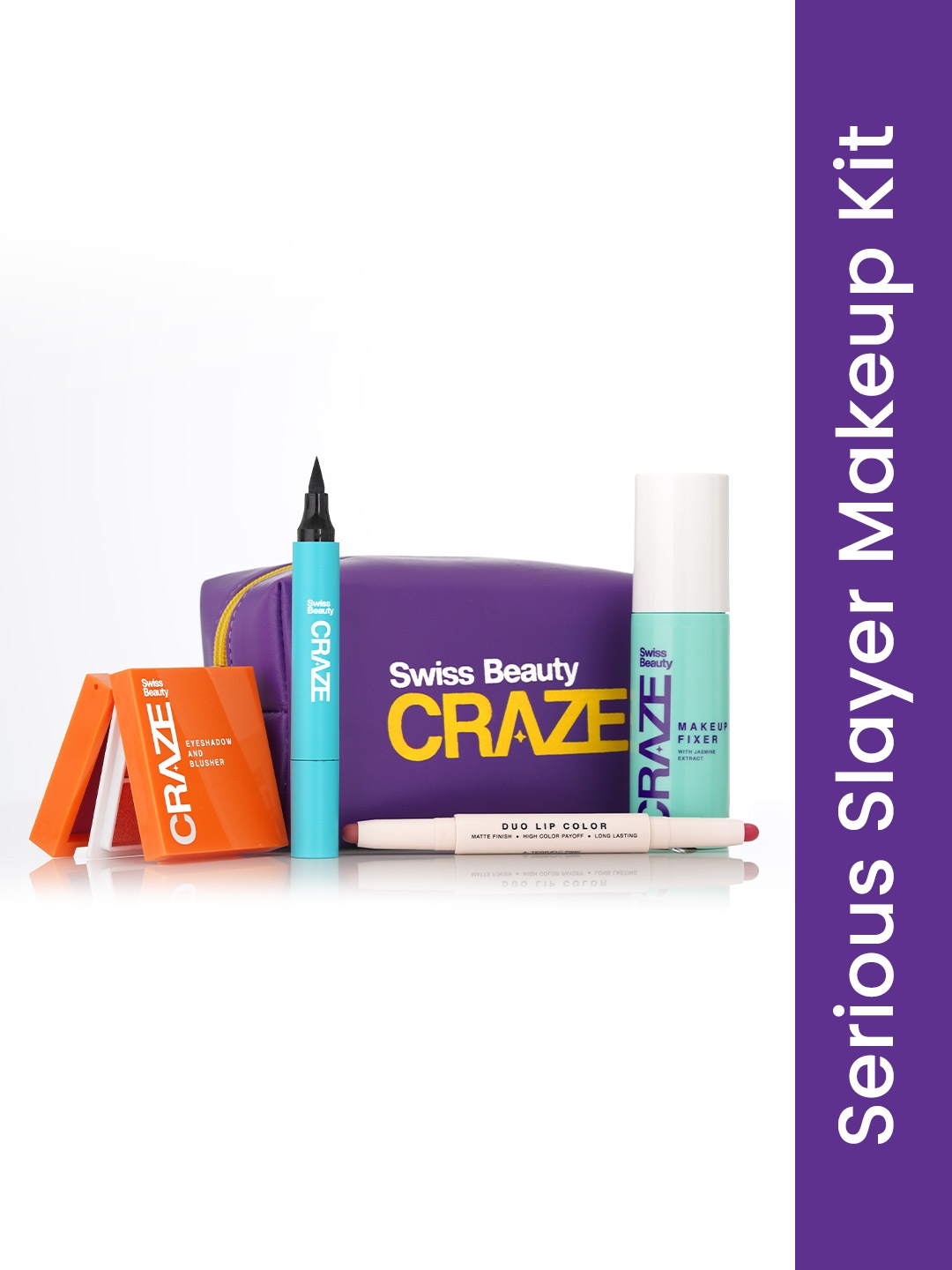 

SWISS BEAUTY Craze Seriously Slayer Makeup Kit with Pouch - 61.8 g, Multi
