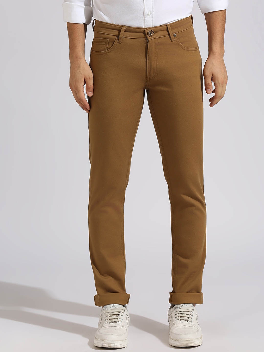 

Klub Fox Men Skinny Fit Stretchable Jeans, Khaki