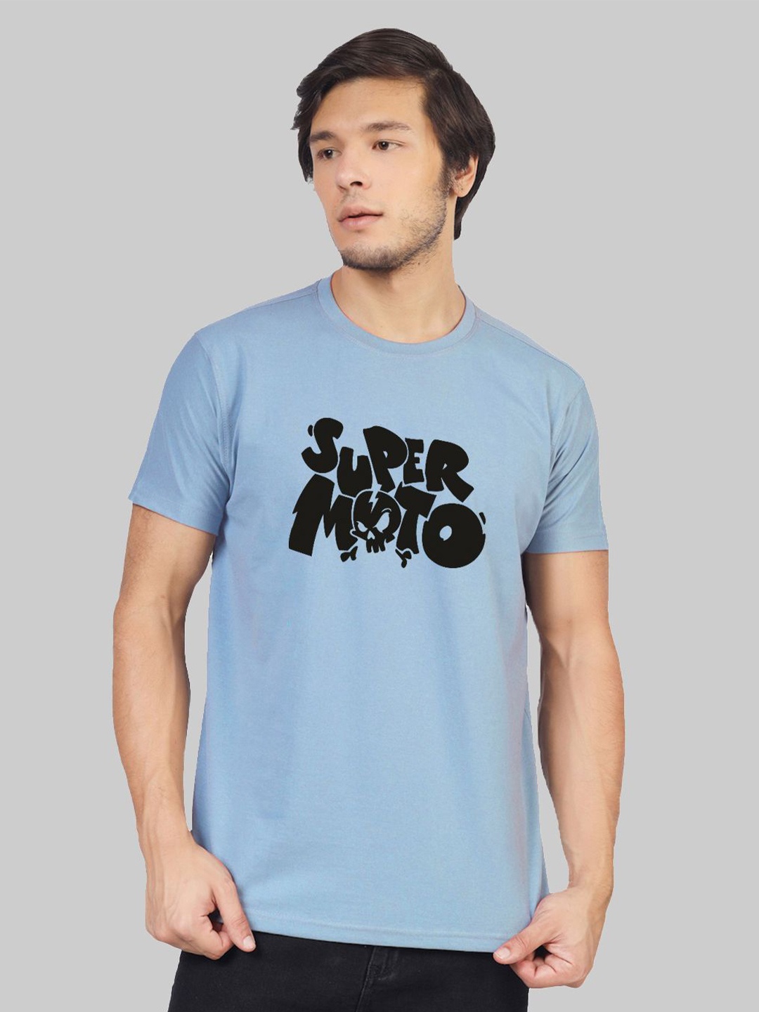 

Greylongg Men Printed Pockets T-shirt, Blue