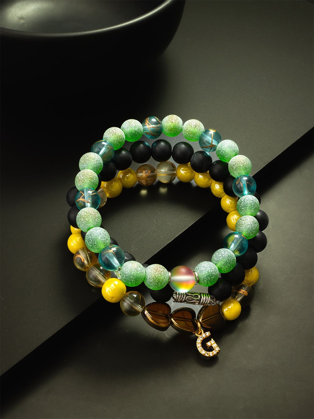 

aadita Women 2 Handcrafted Bracelet, Green